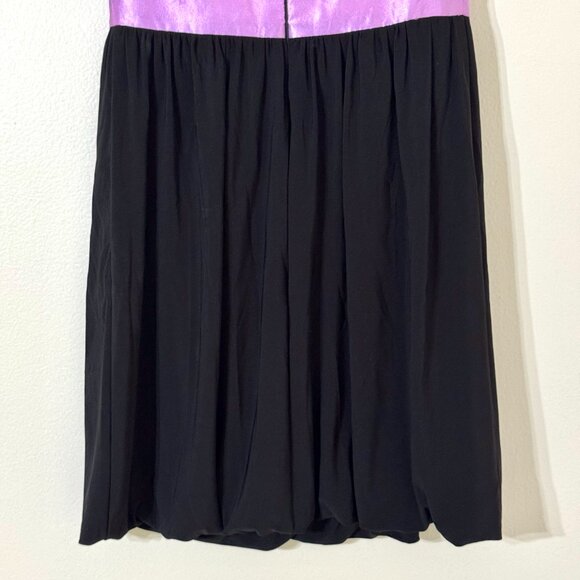 Vtg Y2K Gunne Sax Strapless Dress Bubble Hem Purple Bow Lace Prom Party Lavender - Picture 6 of 15